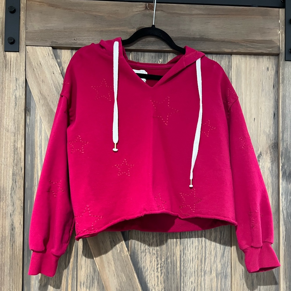 Anthropologie Cropped Lounge Sweatshirt.